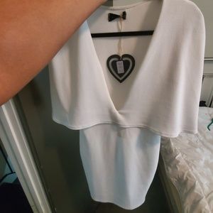 Low Cut Cape Mini Dress